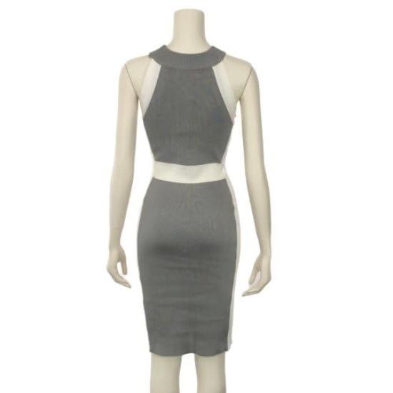 GRAXIA Cabaret Midi Knit American One Size Fits Perfect for Hostess and Lounges Dress, Dress, Dress, Sleeve, Sleeveless, Knee-Length, Beige, Most,