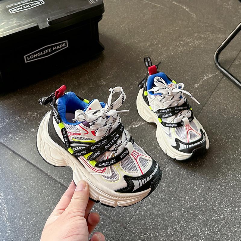 

Kids Colorful Mesh Breathable Casual Dad Sneakers 26
