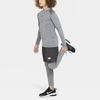 Nike Pro Dri-FIT Solid Mid-Rise Loose Straight Leg Leggings Kids Leggings Smoke-Gray FJ6821-084