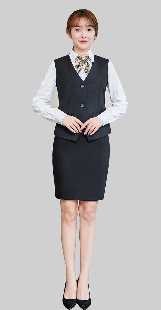 Office Lady Cosplay 4 Piece Set Authentic Office Worker Sexy Uniform Office Lady Costume Halloween Event Costume [Cedar Eight] Women's (M)