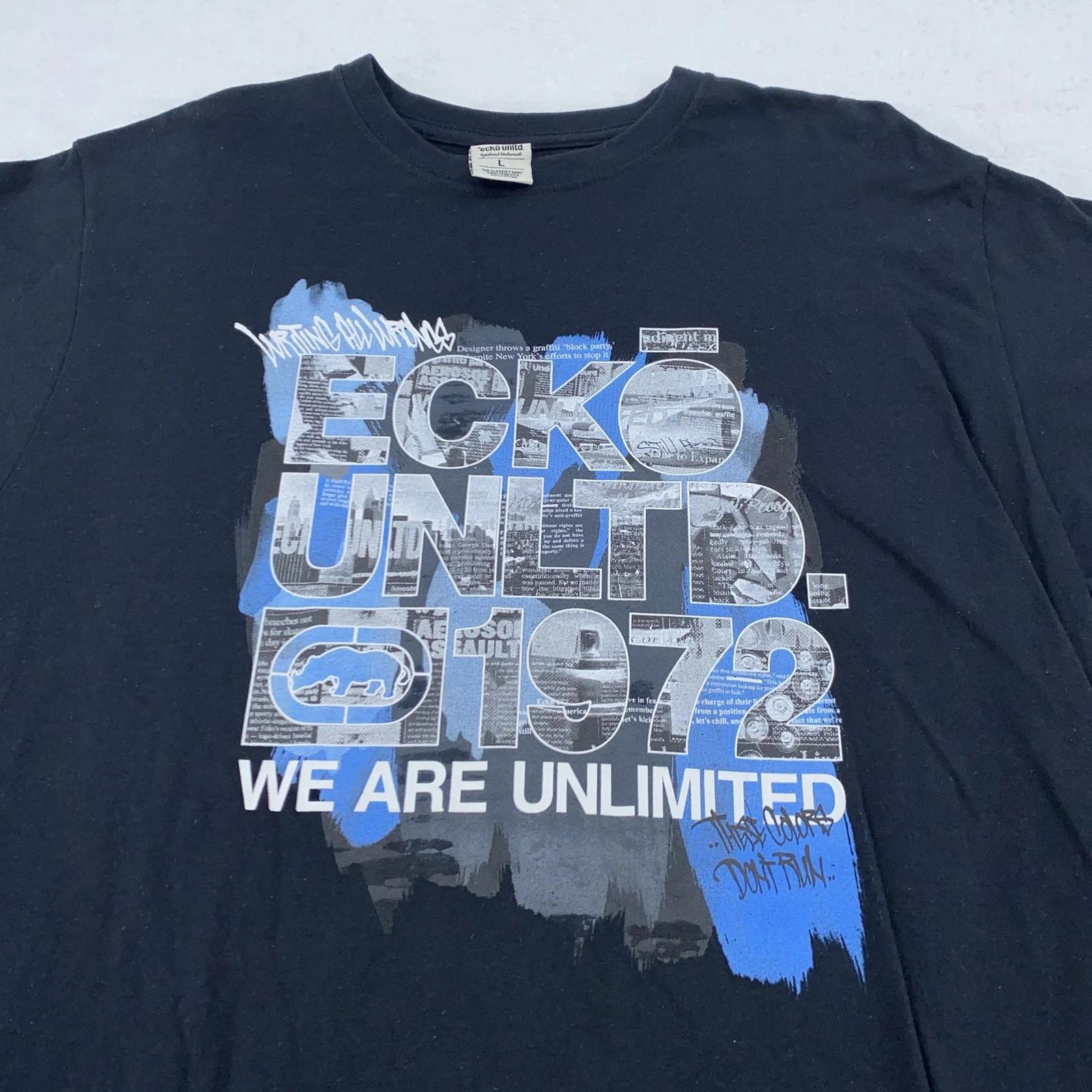 

Ecko Unltd Shirt Mens Large Graphic 1972 We Are Unlimited Urban Streetwear y2k S