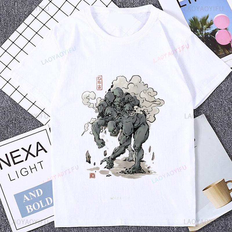 Role Playing Games Black Myth Wukong Chinese Traditional Culture T-shirt ACG Streetwear Short Sleeve Tshirt Summer Style Tee