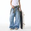 Y2K Baggy Jeans Unisex Trendy Casual Wide-Leg Denim Pants High Street Quality American Style Streetwear Oversize Trousers