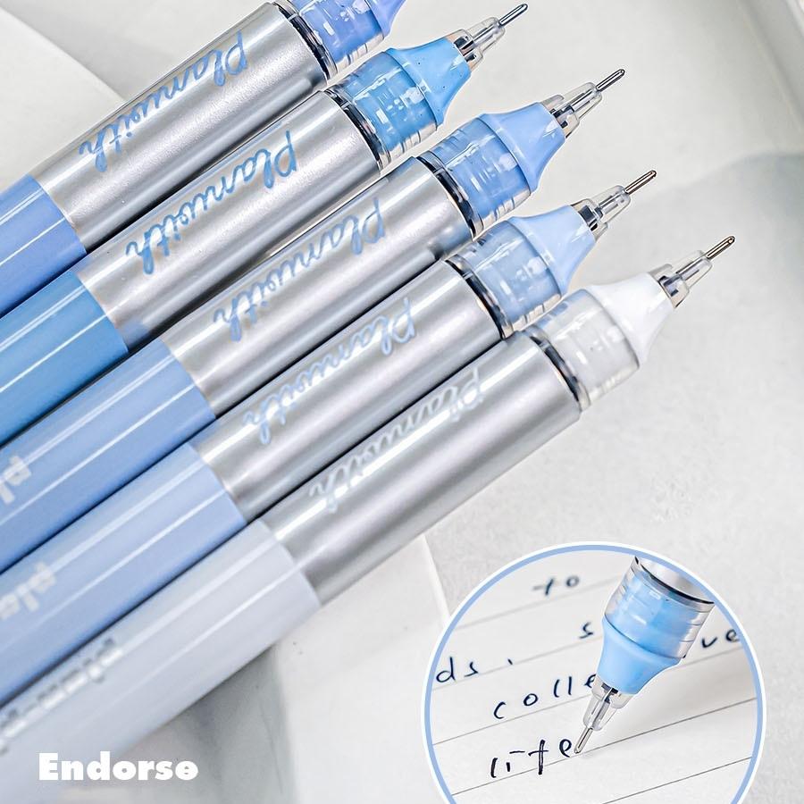 5pcs Endorse Series Gel Pens Set Gradient Color 0.5mm Ballpoint Quick Dry Black Ink for Daily Writing Office