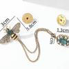 Bee Crystal Tassel Women Brooch Sweater Jewelry Accessories