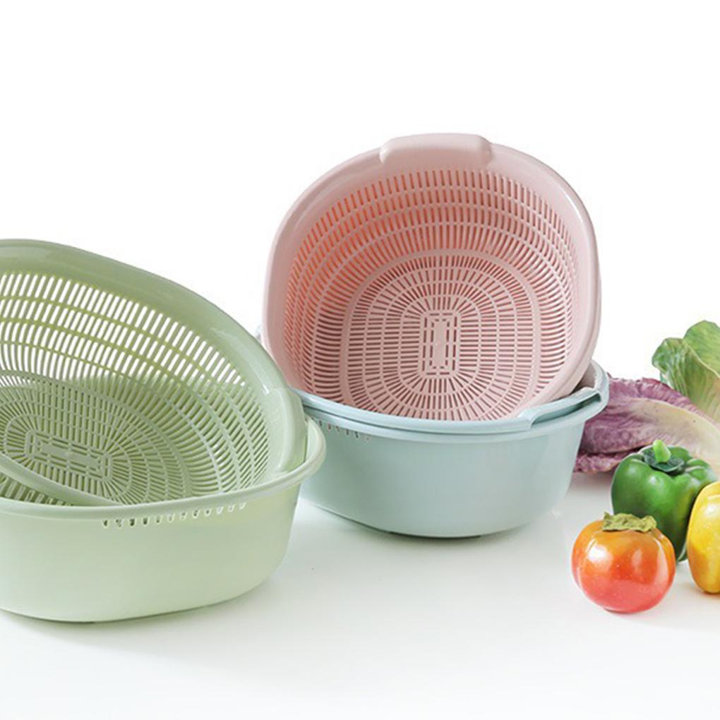 Multi-functional Kitchen Strainer Easy To And Clean Double-Layer Vegetable Washing Basket