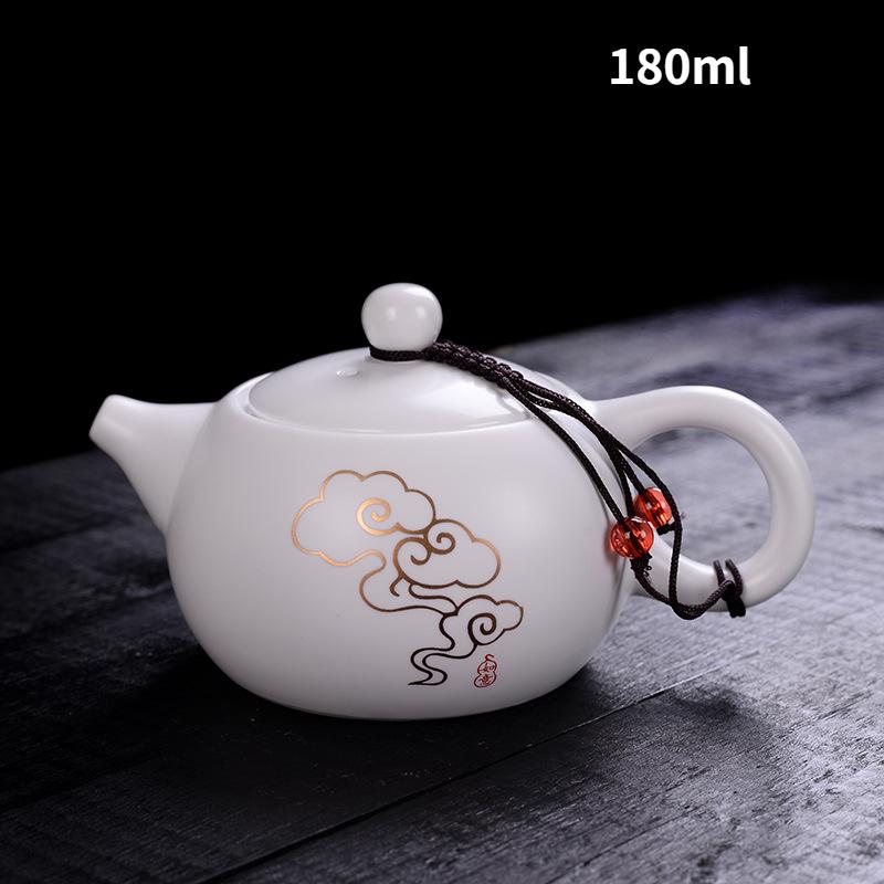 Ceramic Teapot, Chinese Kungfu Teaware, Small Tea Maker, Hand Grip Pot, Household Porcelain for Cha Drinkware