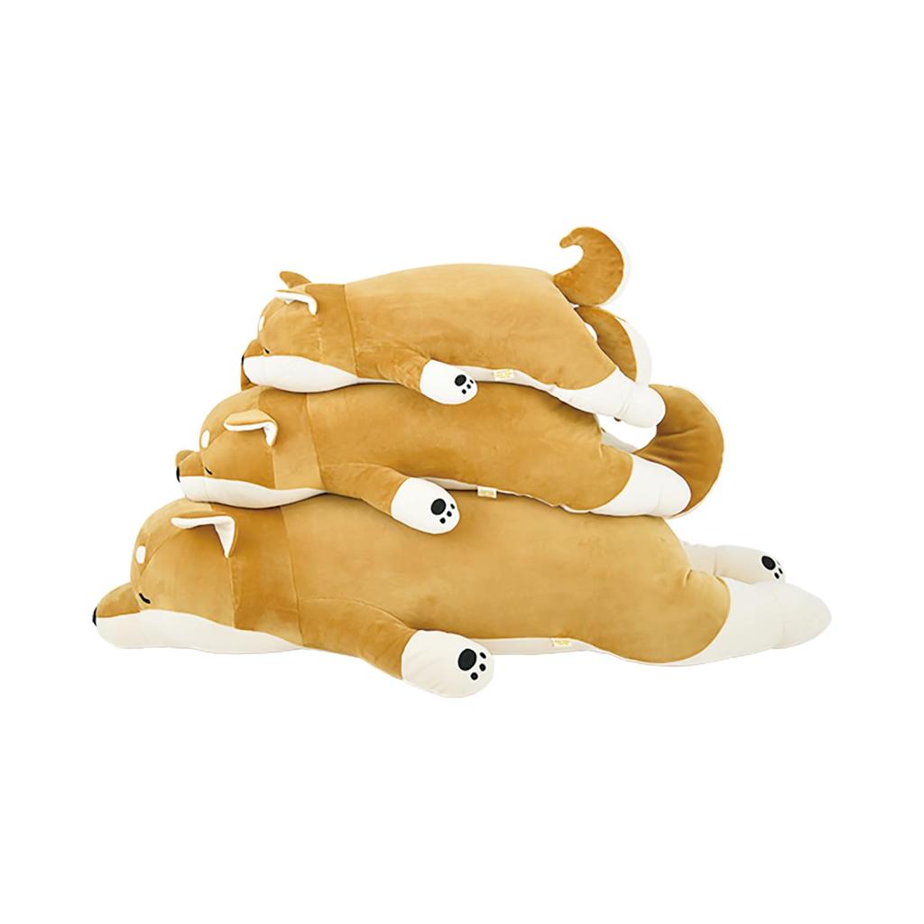 LIV HEART Premium Sleepy Animals Body Kotaro the Shiba Big Fluffy and Squishy Plush Pillow, Inu, Size, Toy, Gift, 28979-44