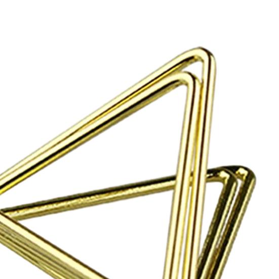 24Pcs Metal Card Holders Triangle Shape Golden Note Holders Table Name Card Clips for Wedding Party Wedding Reception Table Decor