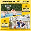 Portable Basketball Hoop Outdoor 3.310FT 5sRapidAdjustable with Shatterproof Backboard 40 44 inch Enlarged Base for and Adults
