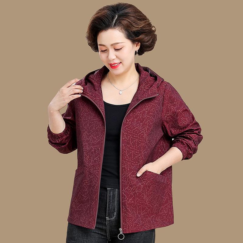 Spring & Autumn 2026 Stylish Lapel Zipper Jacket for Middle-Aged Mothers