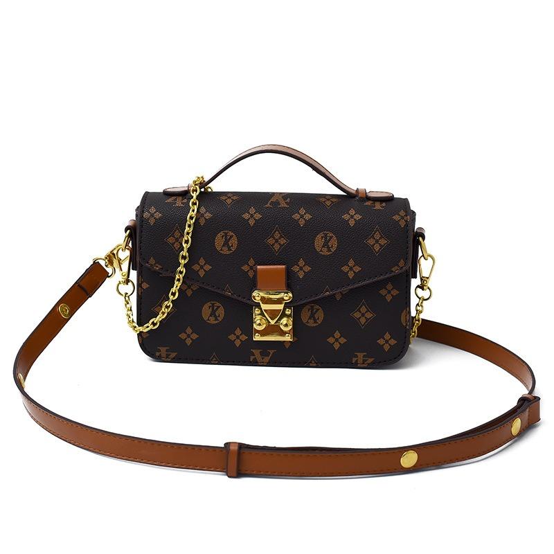 

Presbyopia chain handbag versatile fashion shoulder crossbody printed retro envelope women s bag коричневый