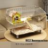 Luxury Villa Acrylic Transparent Hamster Cage Chew-Proof Escape-Proof Spacious Golden Hamster Habitat with Exercise Wheel