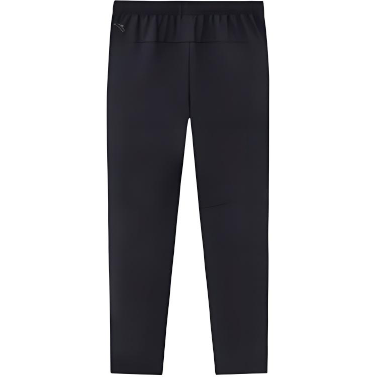 Anta Running Series Solid Color Mid Waist Straight Leg Fitness Pants Women Pants Black 962415501-1