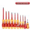 10-in-1 Insulated Electrician Screwdriver Set, Double-ended Chrome-vanadium Steel, Household Repair Tools
