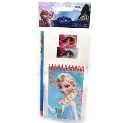 Reine des Neiges [N6667] - Conjunto de papelaria 'Frozen - Reine des Neiges' azul (4 peças)
