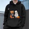 "Halloween Bear"Men's Casual Hoodies Fleece Hip Hop 250g/m² Solid Pullover Sweatshirt Men Sportswear Clothing Sweatshirt Men's Clothing