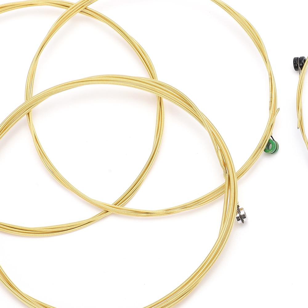 2Sets Brass Material Acoustic Guitar Strings Golden And Silver Guitar Strings For Acoustic Guitar