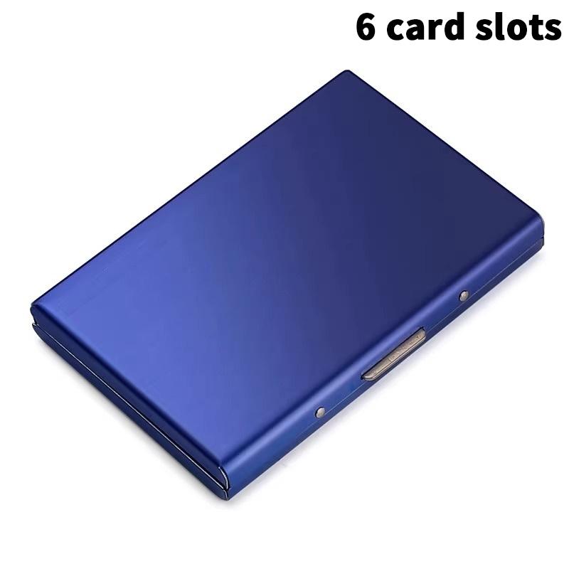 Anti-Magnetic Metal Wallet RFID Blocking Slim Card Holder Durable for Men Women Outdoor Activity