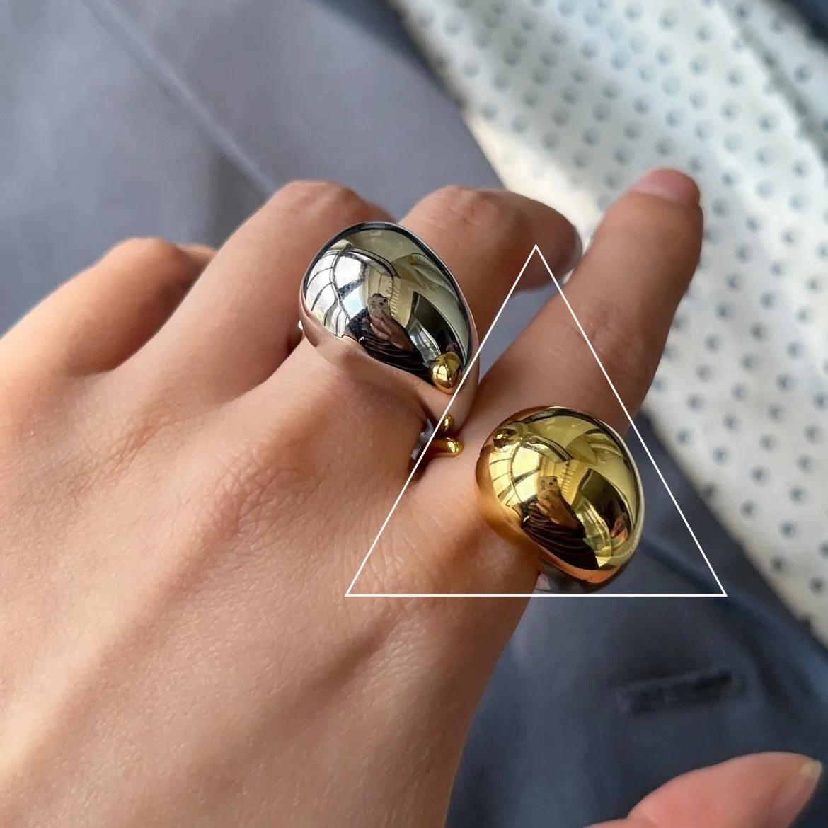 

2026 New Fashion Designer Gold Silver Colour Water Drop Ring for Woman Europe America Luxury Jewelry Trendy