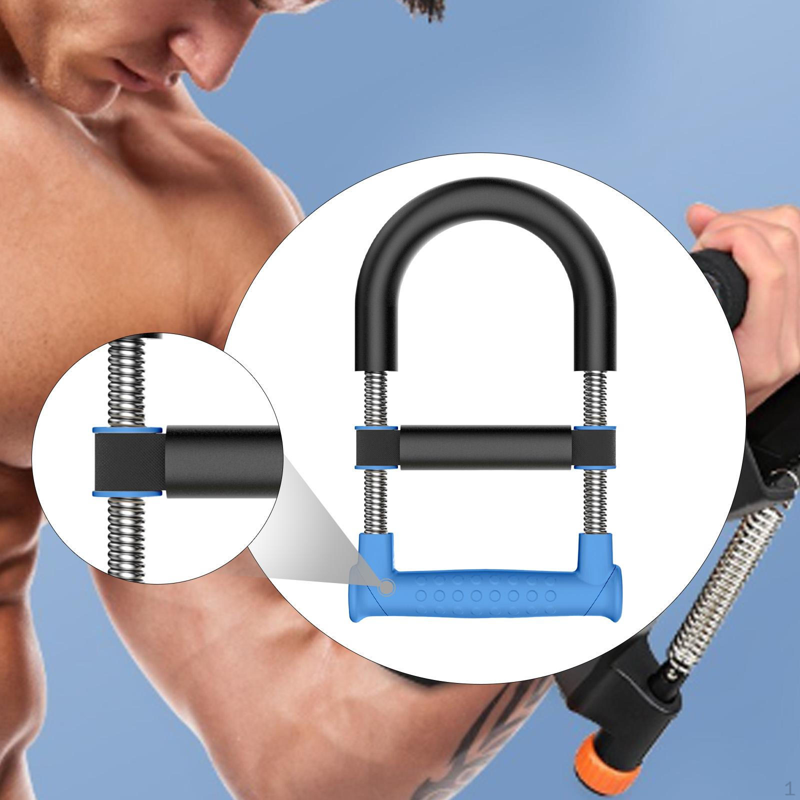 

Arm Training Gripper Forearm Exerciser Power Bar Wrist Strengthener for Adults Starters and blue