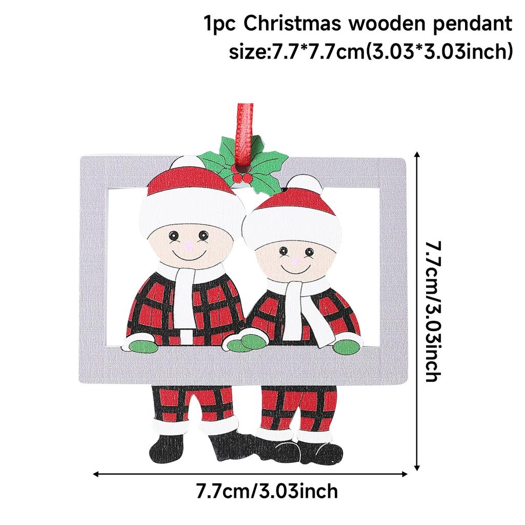 Christmas Wooden Family Pendant Christmas Decorations For Home 2025 Navidad Gift Xmas Tree Hanging Ornament Happy New Year 2026