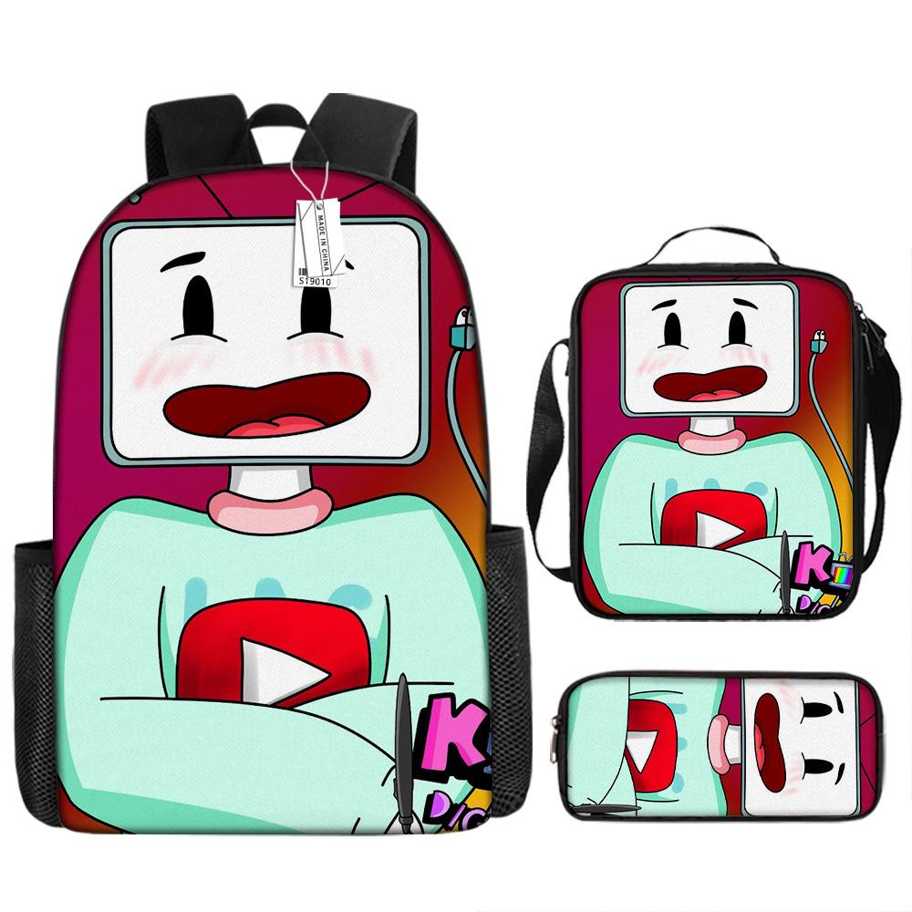 Toilet backpack European and American retro schoolbag fourth grade bag sketch large capacity portable bag