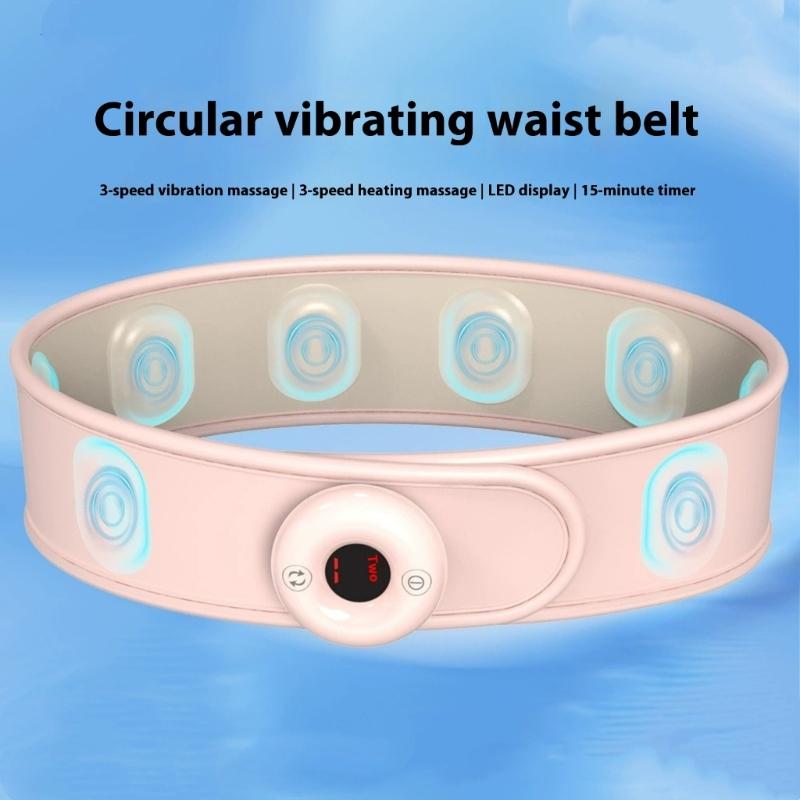 Rechargeable Heating Massage Belt With Quiet Operation Multiple Mode For Office Travel Home Use Comfortable Design