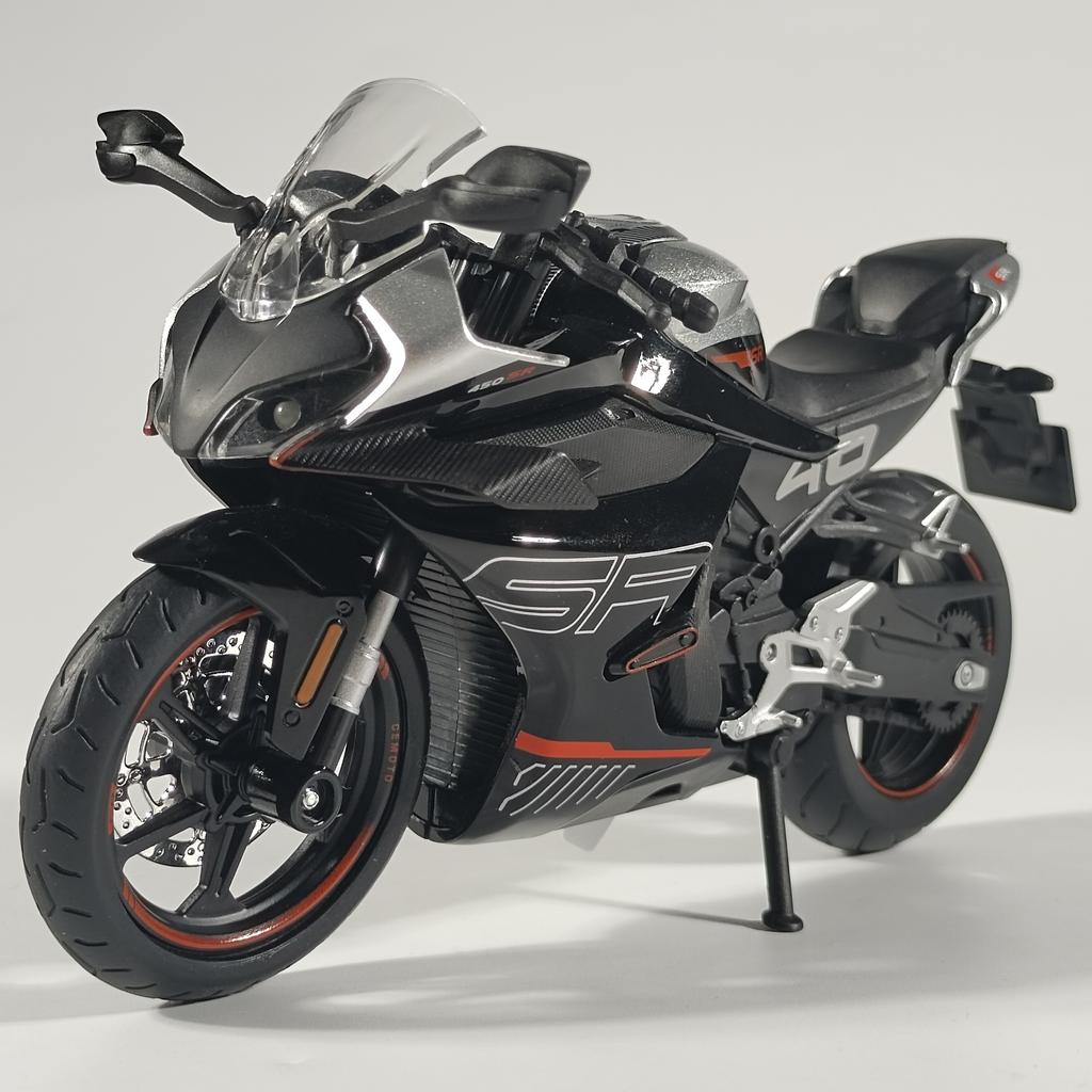 1/12 Scale CFMOTO 450SR RACE REPLICA Alloy Metal Diecat Model Motorcycle Sound & Light High Simulation Collection Ornaments Gifts Boy