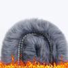 Faux Rabbit Fur Thermal Knee Sleeves Elastic Knit Fleece Knee Pads Knee Warmers  Outdoor Activities