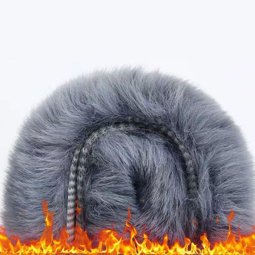 Faux Rabbit Fur Thermal Knee Sleeves Elastic Knit Fleece Knee Pads Knee Warmers  Outdoor Activities