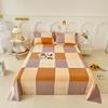 3Pcs Romantic Love Heart Pattern Bed Sheet Set Geometric Printed Thickened Bedspread with Pillowcases Soft Cotton Bedding Set