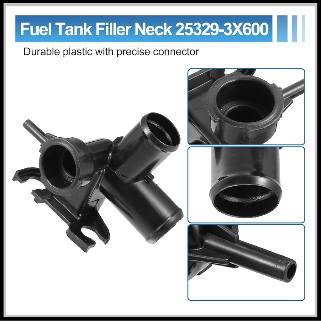 Kühler-Einfüllstutzen mit vollständig dichtem Verschluss als Ersatzteil für Hyundai Elantra 11-16 für Kia Forte 14-18, Nr. 25329-3X600/25330-1P000 Kunststoff Schwarz