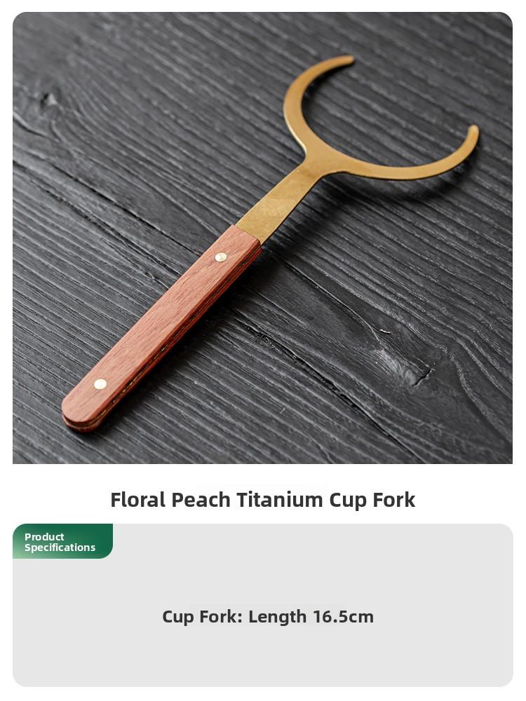 Tang Feng Premium Wooden Tea Cup Fork Tea Clip Cup Home Use High End Heat Resistant Tea Tray Gongfu Tea Ceremony Fork Tea Bre...