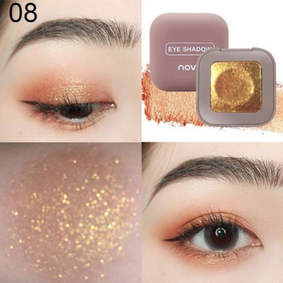 Enkel farge vanntett perleskimrende fingertupp øyenskygge Glitter Powder Makeup