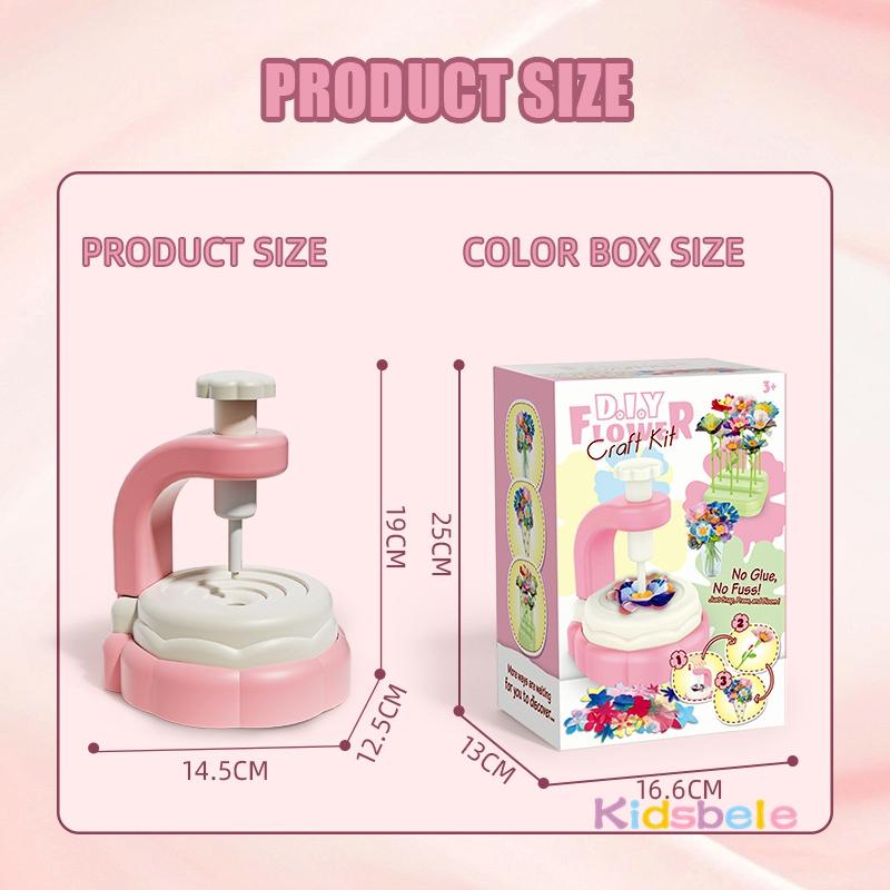 Diy Flower Craft Kit With Maker Embossing Machine Set Perfect Birthday Gift For Girl Creative Fabric Realistic Flower Puzzle Toy