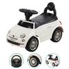 DEVESSPORT Porteur Enfant Fiat 500 Blanc, Licence Officielle, Volant Sons & Musique, Siège Coffre, Idéal 1-3 Ans
