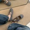 French Rhinestone Mary Jane Single Shoes Women's 2025 Summer New Gypsy Flat Ballet Shoes