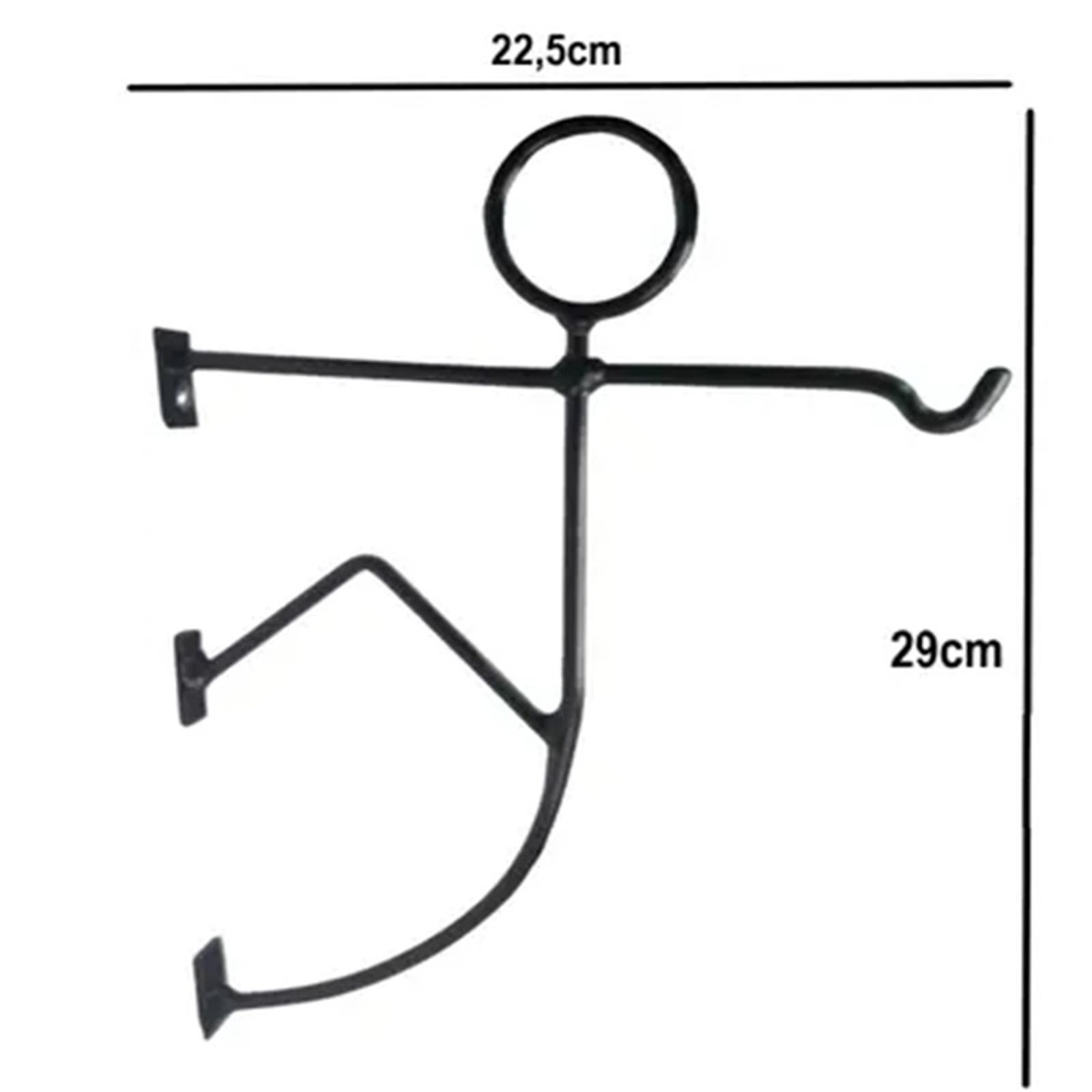 

Outdoor Wall Mount Plant Pot Hook Metal Sculpture Holder Decorative Garden Wall Hanging Bracket for Planters and Small Pots one size