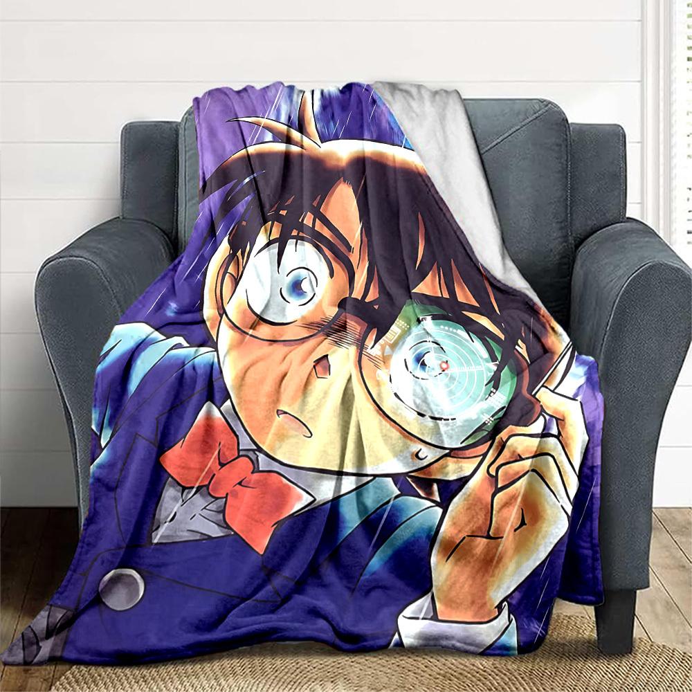 1pc Detective Conan Soft & Warm Flannel Blanket, Multi-Purpose Throw Blanket for Couch, Sofa, Office, Bed, Camping, Travel 171