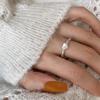 Sophisticated Black Geometric Onyx Ring For Women Unique Adjustable Copper Jewelry Fashion