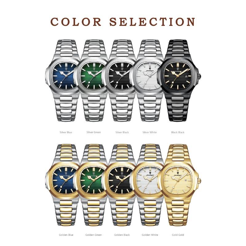 POEDAGAR Montre-bracelet Femme Exquise Étanche Lumineuse Date Mode Montres Dames Acier Inoxydable Montre à Quartz