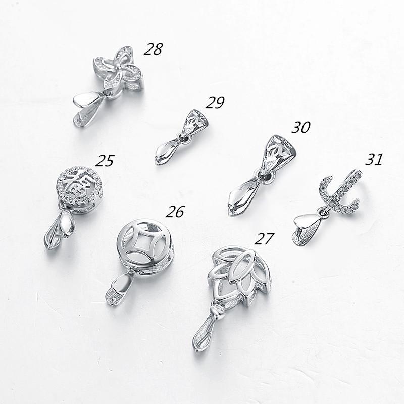 

Кулон из посеребренного серебра 925 пробы в форме капли с нефритовой вставкой и клипсой-застежкой с бриллиантами Clip Buckle Model 30