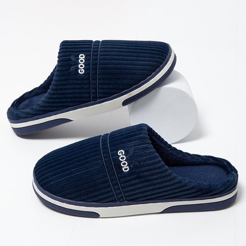 Damen Flauschige Rutschfeste Indoor Baumwollpantoffeln: Warm, dicker Boden für den Winter