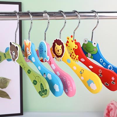 Set da 6 Pezzi di Appendiabiti in Legno con Animali Carini, Dimensioni Piccole, Trattamento Colorato, Design Creativo a Cartone Animato, Adatto per Appendere Vestiti e Asciugamani