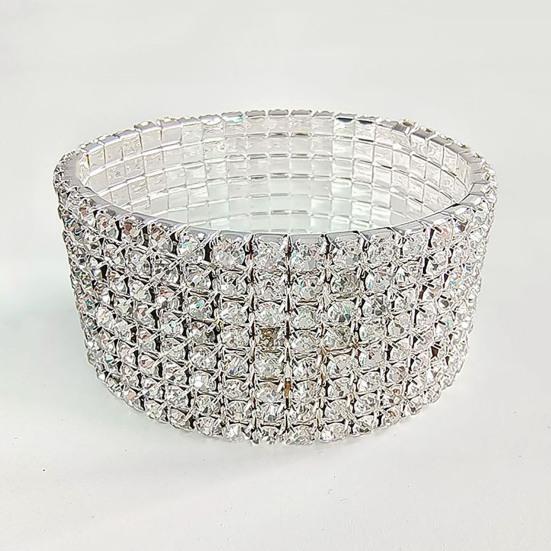 1 Set Damen Schmuckset Luxuriös Elegant Glänzend Voll Strassbesetzt Funkelnd Aufmachung Geschenk Einfache Braut Halskette Armband