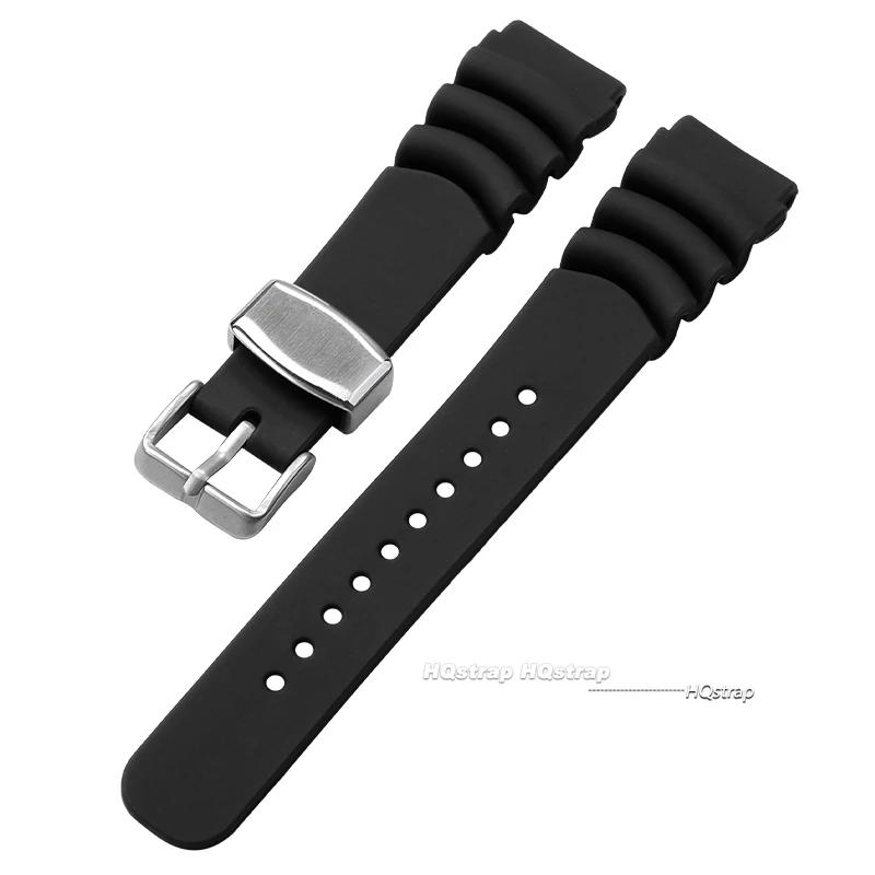 Silikonarmband für Seiko 20mm 22mm Uhrenarmband Sportarmband Herren Damen Wasserdicht Tauchen Silikonarmband Ring Dornschließe Gürtel