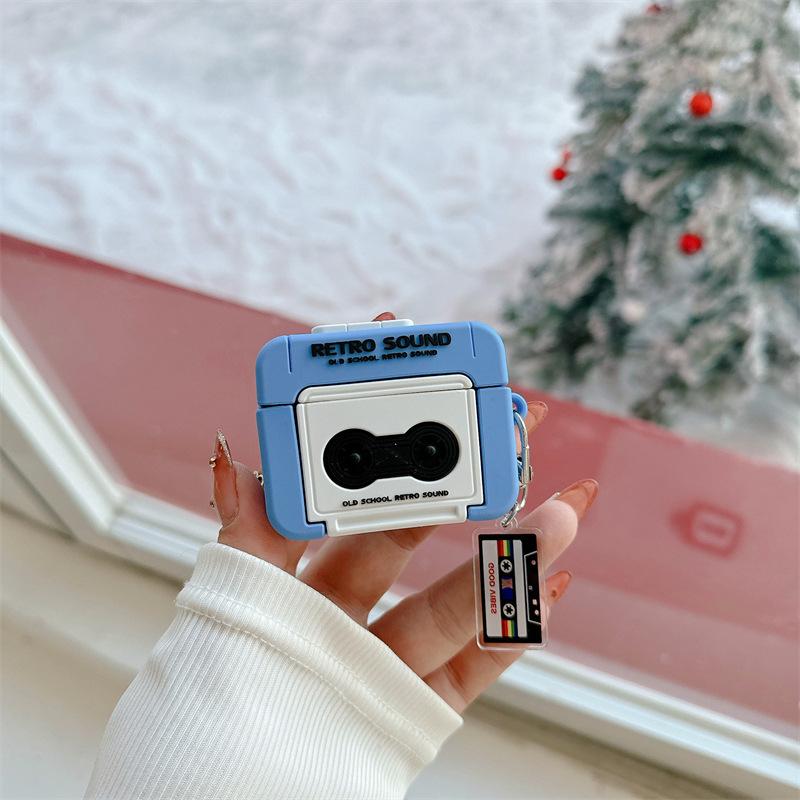 Retro recorder for AirPods 1 apple bluetooth wireless 1/1/1 generation pro1 earphone cover cute silicone
