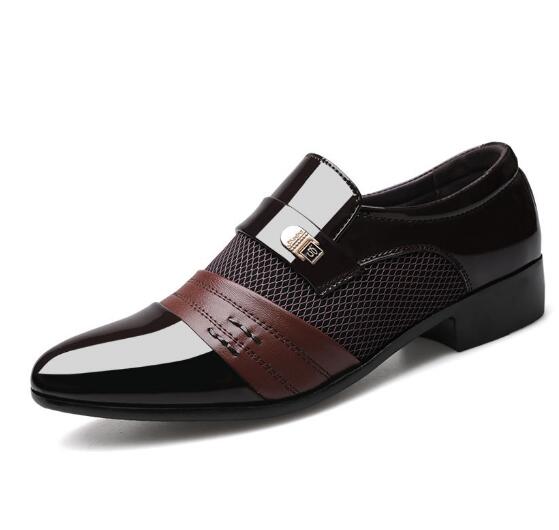 Four Seasons New Men's Business Leather Shoes Overfoot Sandals Hollow Single Shoes Breathable Wedding Shoes H318