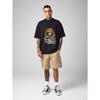 White T-Shirt Bear Graphic with Russian Text Casual Wear for Men Summer Outfit Streetwear Fashion